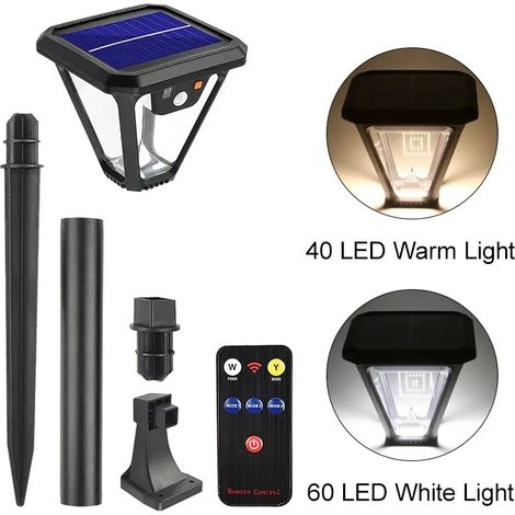 (1 pièce - 2 modes) Lampe solaire extérieure étanche 2024 avec capteur radar de lumière solaire, pour jardin, rue ou mur. (1/5)
