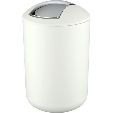 Bathroom Trash Can, Small Bathroom Trash Can, Swing Lid, 6.5L Capacity, Unbreakable Plastic, (1/4)