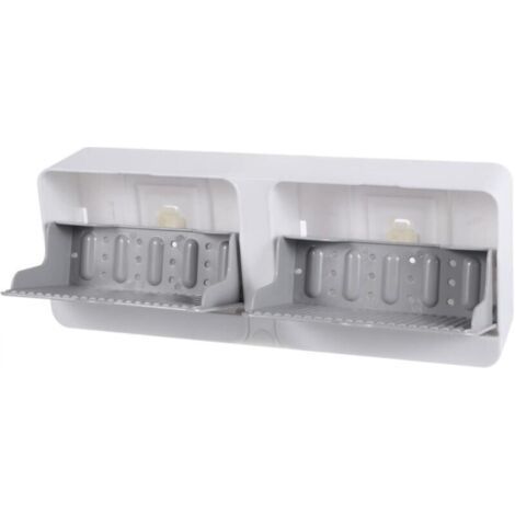 FENOPLASTICA1 Étagère de rangement murale en plastique - Système d'évacuation pour cuisine et salle de bain - Deux coloris gris pour un rangement et un nettoyage faciles (1/4)