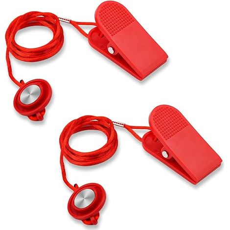 Clé De Sécurité Magnétique Pour Tapis Roulant - 105 cm - Compatible Universel - Clé D'arrêt D'urgence - Lot De 2 (1/3)