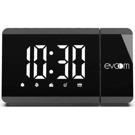 Réveil projecteur - EVOOM - EV304571 - Noir (1/3)