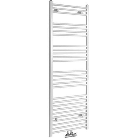 Hudson Reed Neva - Sèche-Serviettes Design Moderne - Raccordement Central - Blanc - 160 cm x 60 cm