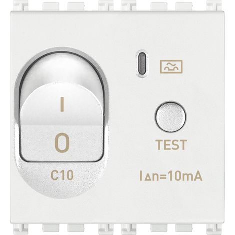 VIMAR - 19411.10.B Interruttore MTDiff.1P+N C10 10mA bianco