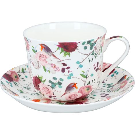 Heritage, tazza da colazione 390 ml - bouquet di uccelli (1/2)