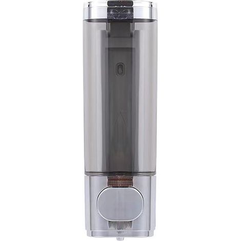 1 distributeur de savon mural, réservoir transparent, pression manuelle, pour salle de bain et cuisine, compatible savon liquide et shampoing (1/5)