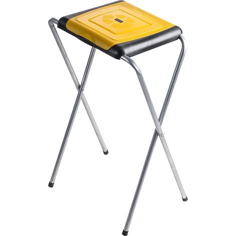 1 - Support Sac Poubelle - Cadre Robuste - Tri Sélectif Déchets - Couvercle Plastique Jaune - Pour Maison Jardin Garage - Jaune (1/5)