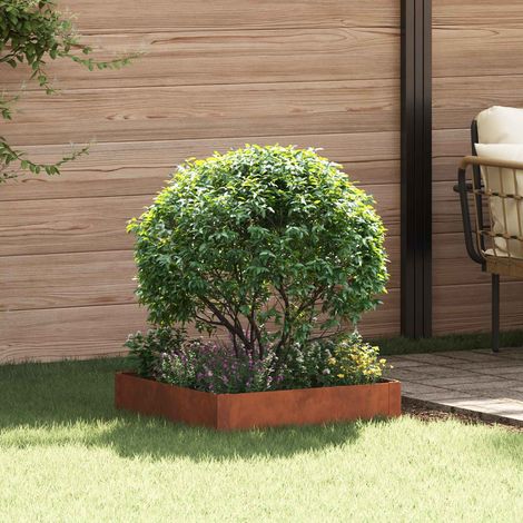 Teenpull – Raseneinfassung 60 x 60 x 20 cm Stahl Rostig (1/5)