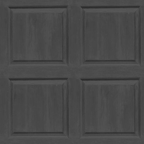 Arthouse Charcoal Washed Wood Panel Effect Rustic Panelling 3D Effect Wallpaper (1/4)