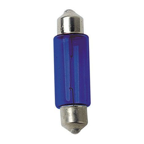 12V Lampada siluro - (C5W) - 11x35 mm - 5W - SV8,5-8 - 2 pz  - Scatola - Blu (1/4)