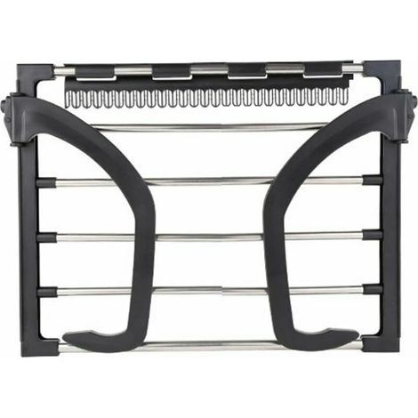 Radiateur Étendoir à Linge, Étendoir à Linge, Rails de Séchage à Linge Étagère de Rangement Portable pour Serviette d'intérieur Tube Circulaire Petite Taille (Noir, 32 40cm) (1/5)