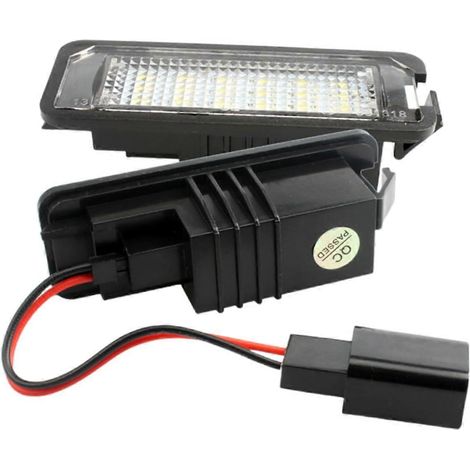 Lot de 2 ampoules LED de rechange pour éclairage de plaque d'immatriculation de voiture - Installation facile