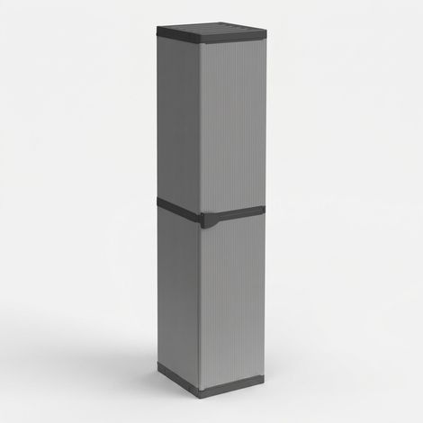 Armoire en résine 4 étagères avec 1 porte pour intérieur et extérieur Modular system (1/5)