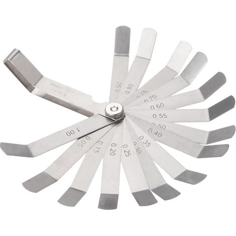 Thickness Gauge, Thickness Shim Set, 16 Marking Blades Metric/Imperial, for Measuring Free Space (1/5)