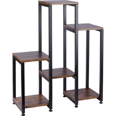 VerdeCasa Scaffale Porta Piante In Metallo A 6 Ripiani 62x24x80 cm - Design Unico Per Interni Moderni (1/5)