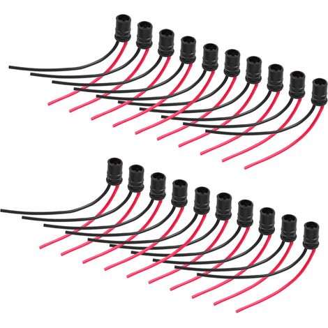 Universelle T10-Lampenfassung mit geraden Kupfersteckern – 20-teiliges Set für Autos (1/5)
