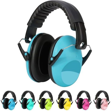 BelleRise - Casque antibruit pour enfants, protection auditive passive, atténuation du bruit, 26 dB SNR, réglable (bleu) (1/5)