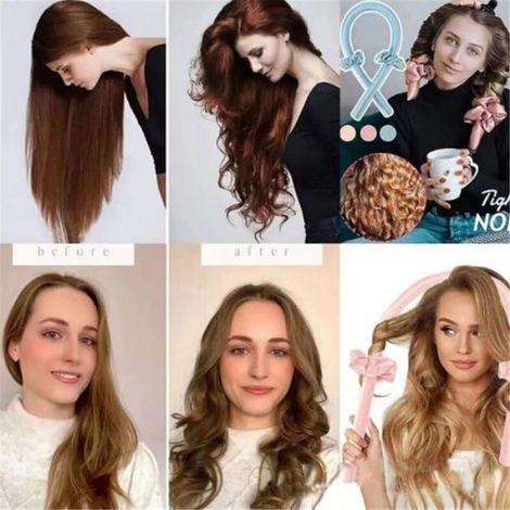 Bandeau Boucleur - Sans Chaleur - En Soie Extérieure et Mousse Intérieure - Pour Tous Types de Cheveux - 100 cm - 1 Pièce (1/5)
