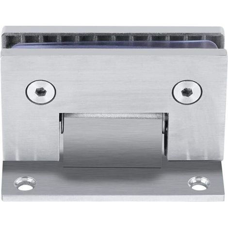 Lntyq Charnière Pince de Porte Verre 90º Support Mural sans Cadre Clip pour Porte de Douche en Verre 8-10mm (1/4)