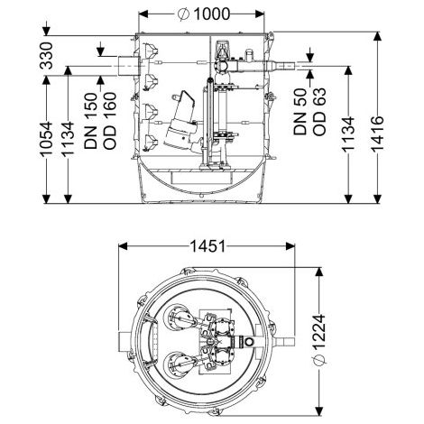 -Pumpstation Aquapump XL Duo, STZ 2500-S1, ATEX