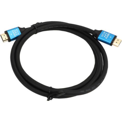 Câble d'interface multimédia HD 4K en alliage d'aluminium et PVC haute définition pour TV, PC, ordinateur portable, bleu, 1,5 m / 4,9 pi