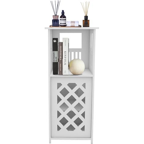 Mueble de baño independiente, mueble de almacenaje, para salón, cocina y comedor, blanco, 24 x 22 x 56 cm (1/5)