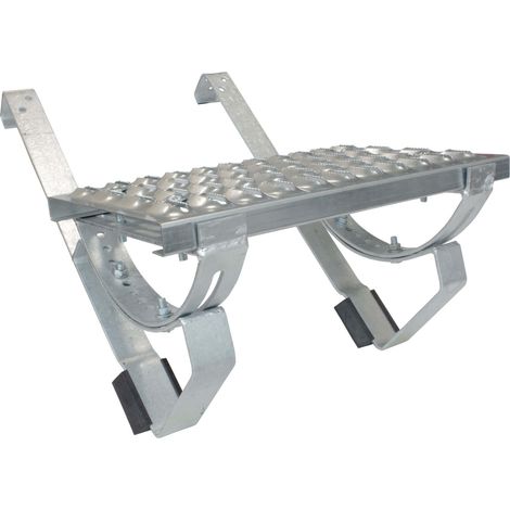 DAPRONA Kit de grilles de défilement pour tuiles plates, marchepieds pour ramoneurs, avec matériel de montage pour un accès sûr au toit - argent, 60cm