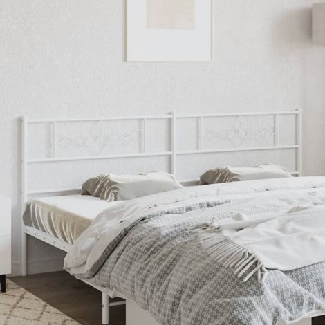 Tête de lit métal blanc 193cm (1/5)