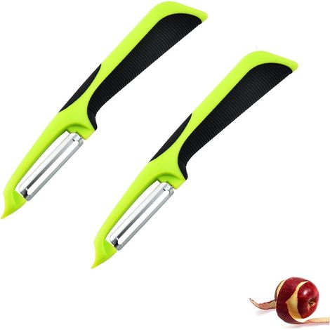 Éplucheur Éplucheurs de pommes de terre Éplucheur Légumes et Fruits Multifonction Econome Legumes Éplucheur de Terre/Carottes/Fruits 2 pièces (1/4)
