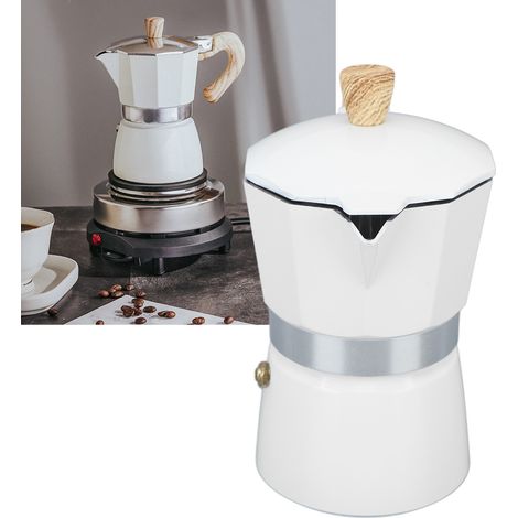 Cafetière Moka, cafetière italienne pour expresso, bouilloire à infusion manuelle d'extérieur, 6 tasses, 300 ml (1/5)