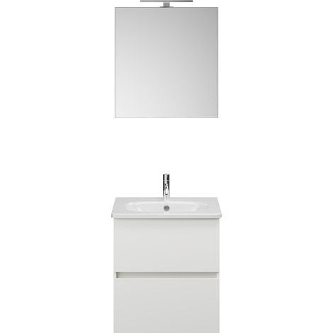 Burg Rocio Badmöbelset SGYQ060L TxBxH 465x605x2000, weiß matt