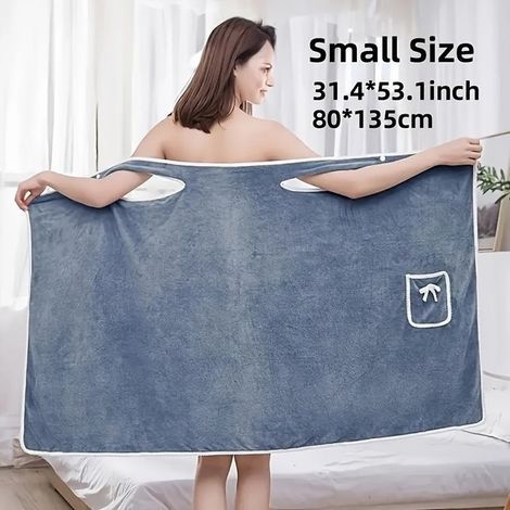 1 Packung strapazierfähige, abriebfeste Badetücher aus Korallenvlies, Badezimmeraccessoires – blau (1/4)