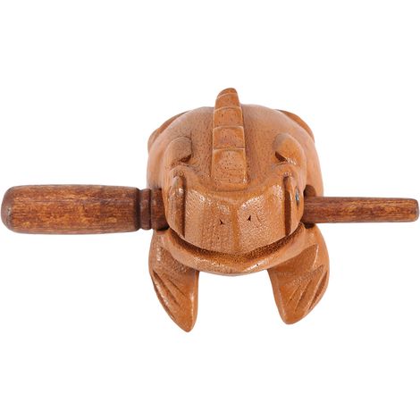 Handgeschnitzter Glücksfrosch aus Thailand, quakendes Musikinstrument, Dekoration für Zuhause oder Büro, Modell Nr. 3 (1/5)