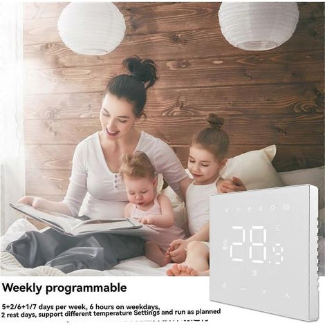 Contrôleur de température Tuya WiFi 100-240V 3A Chauffage d'eau Noir-- (1/5)