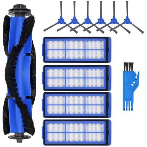 Zubehör für den Saugroboter: 1 rotierende Bürste, 1 Seitenbürste, 1 Filter, 1 blaue Reinigungsbürste (1/5)