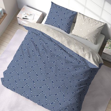 Parure de lit ANIA polyester microfibre Taie 63x63 cm 240x220 cm (1/5)