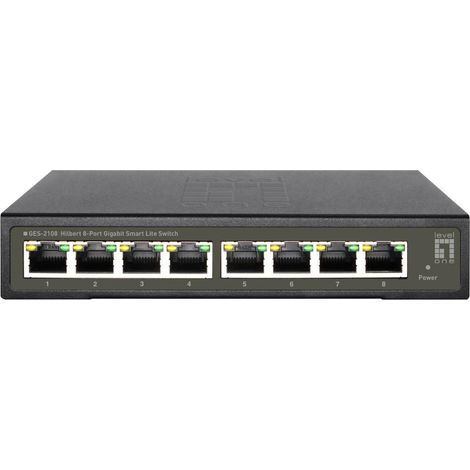 LevelOne GES-2108 commutateur réseau Géré L2 Gigabit Ethernet (10/100/1000) Noir (1/5)