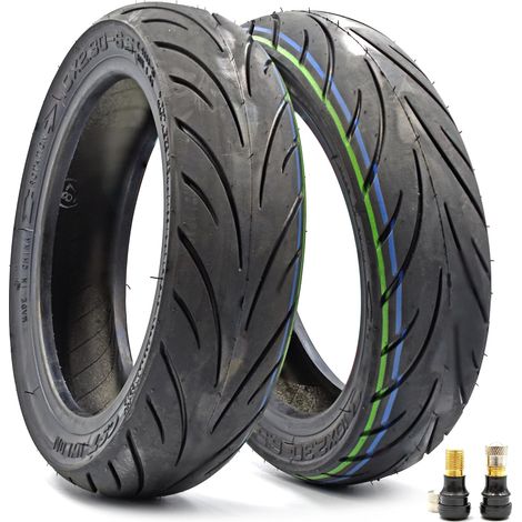 Pneu sans chambre à air 10 x 2,30-6,5 pour scooter électrique NIU KQi2/KQi2 Pro, jante de 10 pouces, pneu en caoutchouc avec valve (1/5)