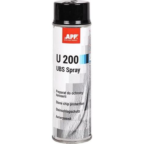 Anti gravillons - Protection bas de caisse - Voiture - Noir - Antirouille - APP U200 - 500ml