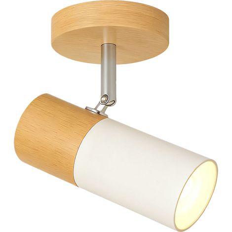 Plafonnier LED avec ampoule, spot de plafond à angle réglable, lustre moderne, spot d'allée LED, lumière naturelle 4500 K (blanc) (1/5)
