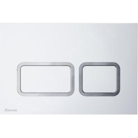 Ravak Twin - Bouton de commande de la chasse d'eau, en satin X01739 (1/3)