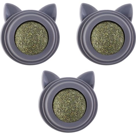 Balle À Chat - Balle De Chasse En Herbe À Chat Bio - Jouet Interactif Pour Chat Intérieur - Lot De 3 (1/5)