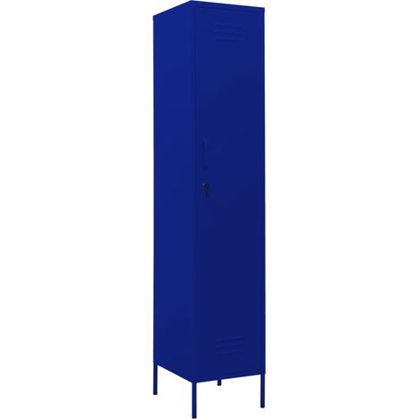 Maison Exclusive - Armadio Blu Marino 35x46x180 cm in Acciaio