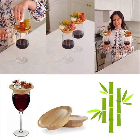 Lot de 4 sous-verres à vin en bambou (1/5)