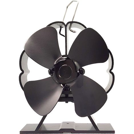 Ventilateur pour poêle à bois à combustion - 4 pales - Silencieux - - Pour la maison - Chaleur très efficace (1/5)
