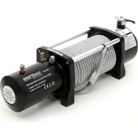 Verricello elettrico da 12000 libbre (12000 libbre) a 12 V  Kraft&Dele