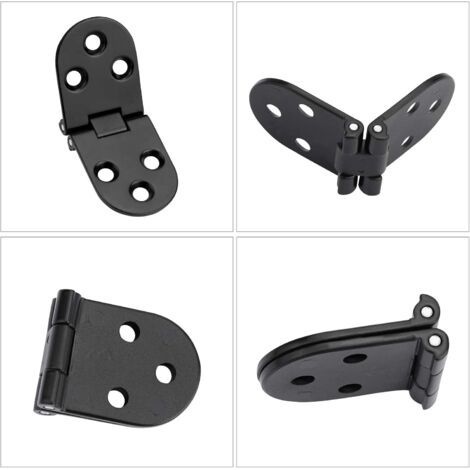 PA Stücke Flip Scharniere, Runde Kante 180 Grad Zinklegierung, Flip Scharnier für Klapptisch, Schrank, Garderobe, Türen, Holz, Holzkiste, Haus, Möbel, Hardware, Anti-Rost langlebig Spray Farbe sc (1/5)