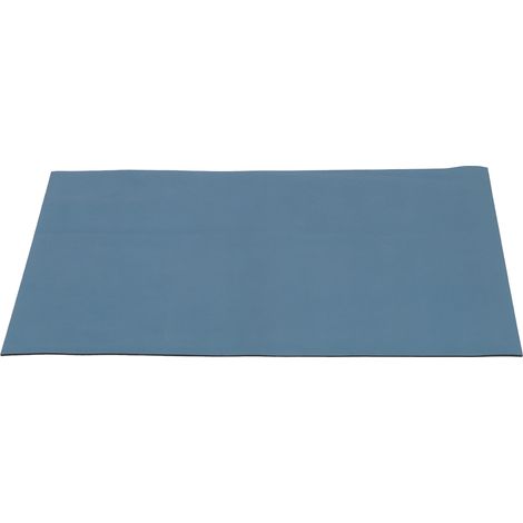 Tapis de sol de cuisine 44 cm x 76 cm en PU résistant à l'eau et à l'huile, épais et très élastique, bleu. (1/5)