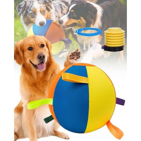 Pelota grande relajante para perros, Pelota inflable duradera y resistente a desgarros, Robusta y resistente a las mordeduras (1/5)
