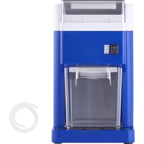 Machine à glace pilée commerciale, 1,91 L, cône neige électrique, 300 W, lames inox, pour dessert, maison, fête, restaurant, bleu (1/5)