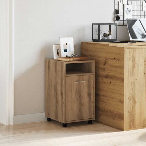 Schrank mit Rollen Artisan-Eiche 33x38x60 cm Holzwerkstoff